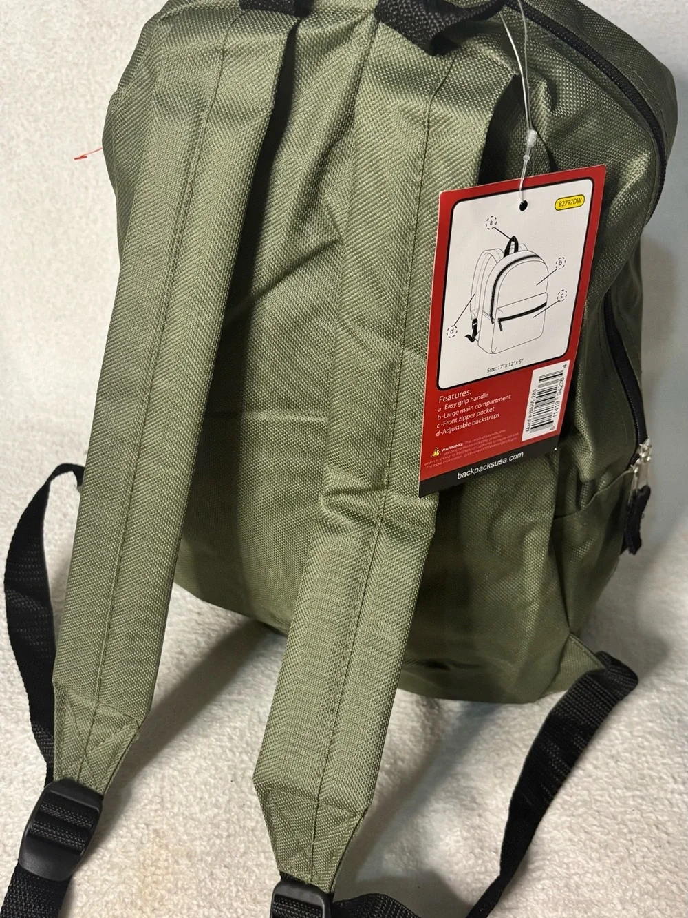 Olive Green Men's Backpack – Everyday Commuter Pack